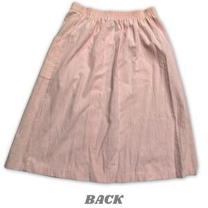 Vintage Wentworth Gallery Women's Pink Button Down Skirt, Size 34 Made in USA